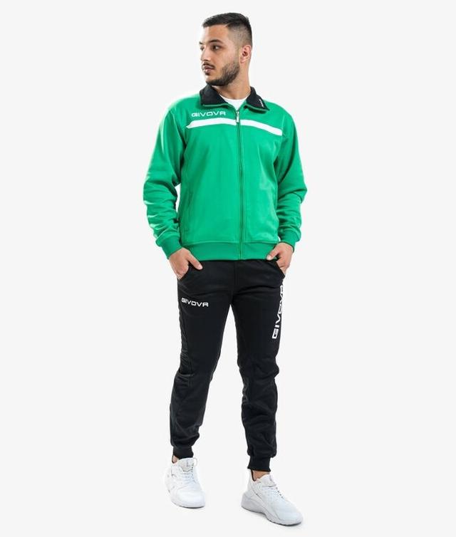 TUTA GIVOVA ONE FULL ZIP POLARFLEECE VERDE/NERO - TT012-1310-S