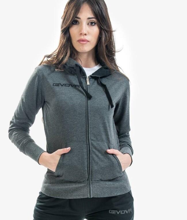 TUTA KING DONNA COTONE TERRY GRIGIO/BLU - TR028-0904-S