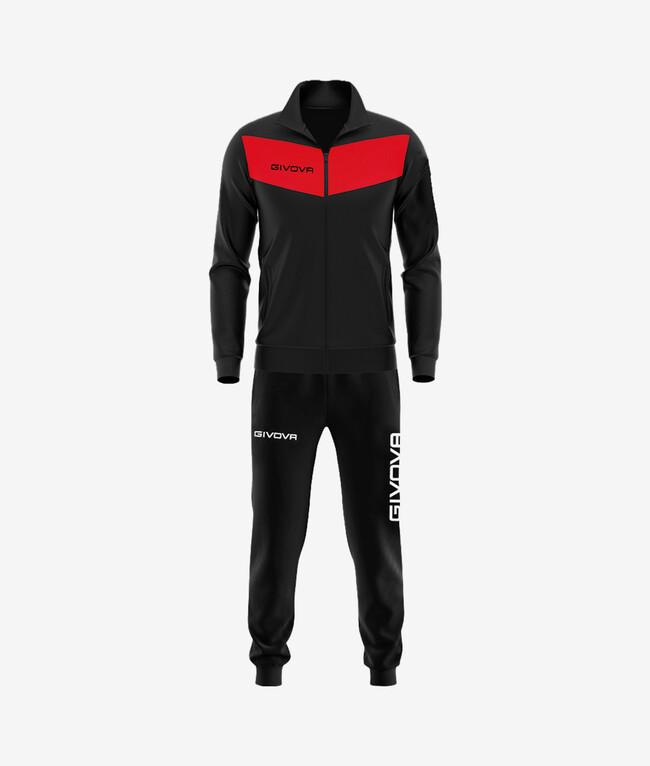 TUTA VISA TRIACETATO NERO/ROSSO - TR018-1012-5XL