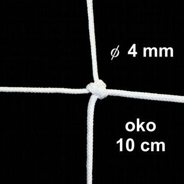 Uzlová sieť z 4mm šnúry, oko 10 cm, biela farba - 891000_BI