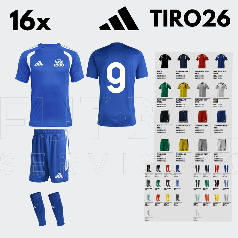 Zápasová sada adidas TIRO26 16ks s potlačou - tiro26sada-jr