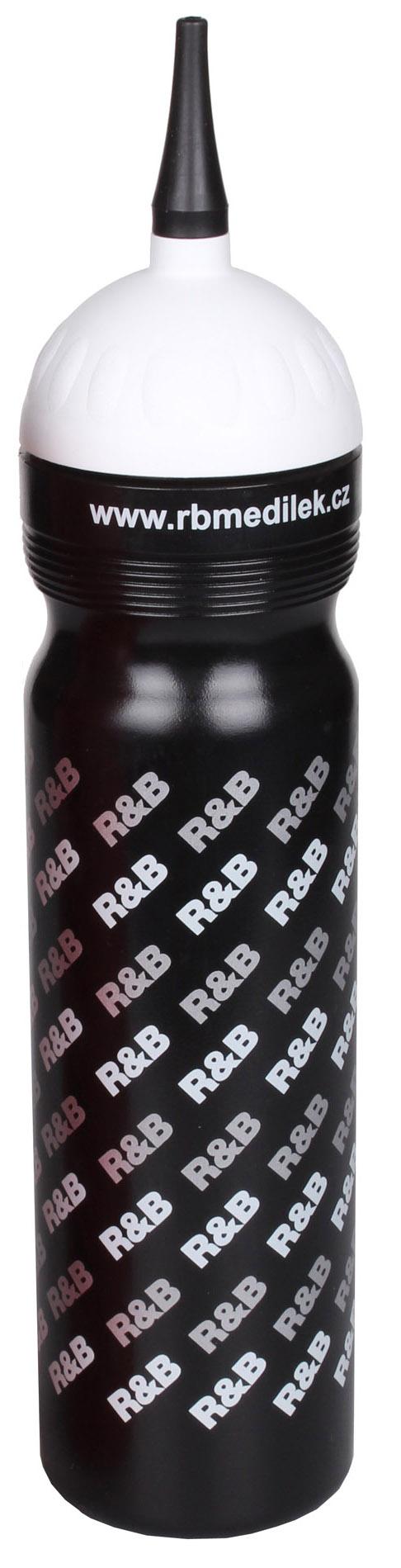 športové fľaše logo R & B s hubicou 8ks + nosič 1ks   - 111 33 Čierna