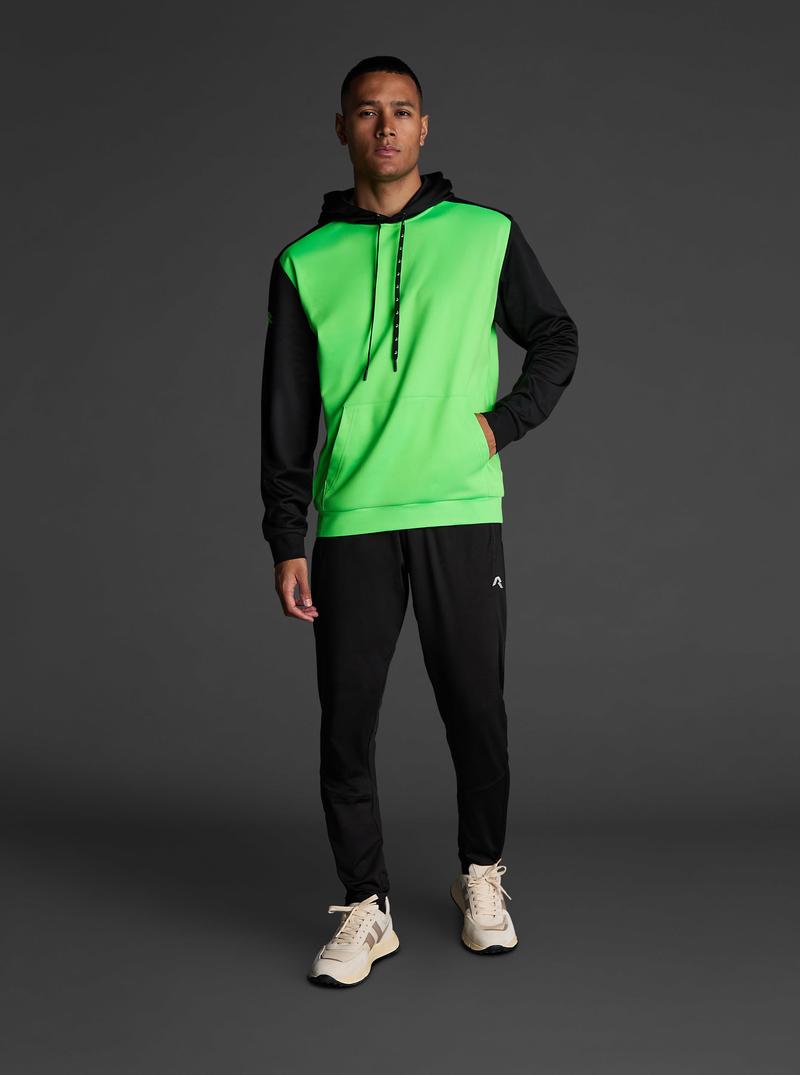 Mikina s kapucňou Musai Saba MU0307 - MU0307/4/fluor zelená-čierna