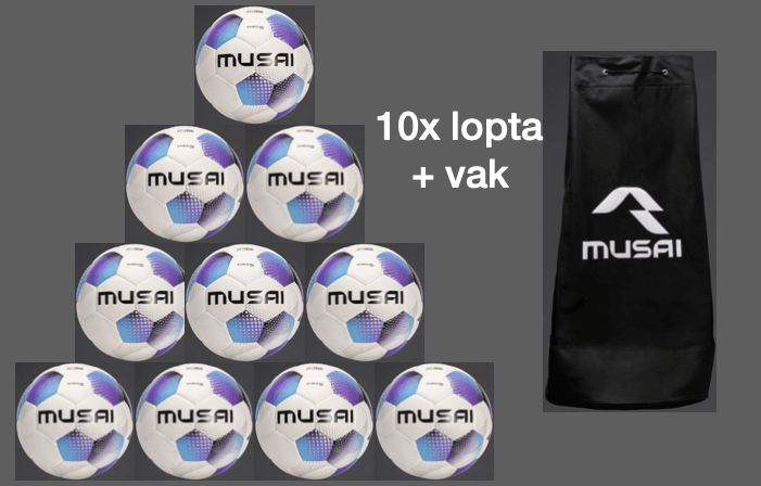 Sada 10 ks lôpt + vak na lopty MUSAI ENEO - 10xMU2803vak/4