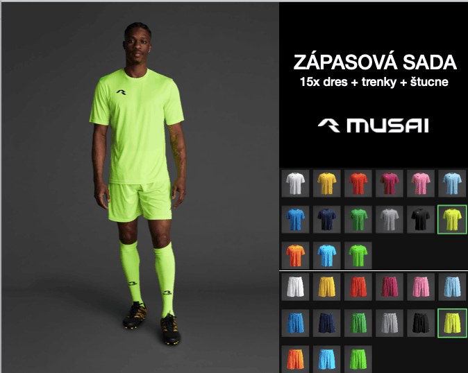 Sada 15x dres+trenky+štucne MUSAI - sadaMawi/4-6