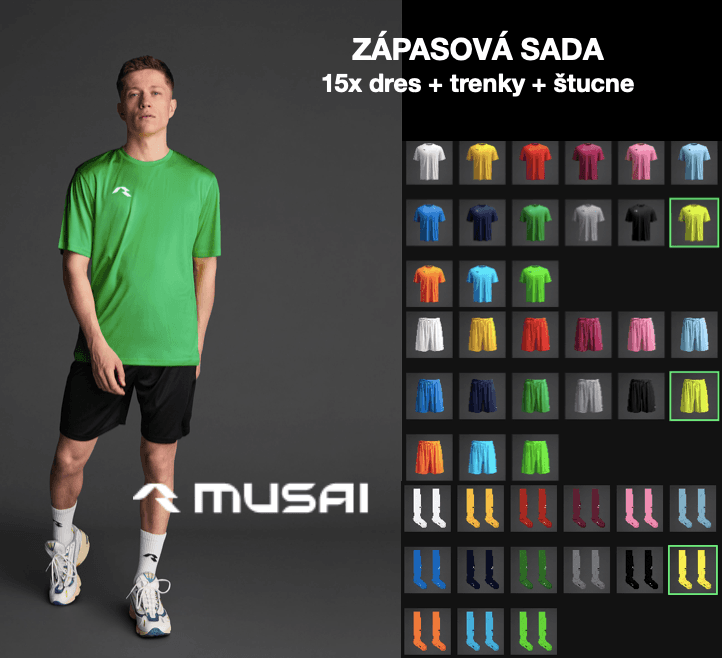 Sada 15x dres+trenky+štucne MUSAI - sadaMawiFG/4-6