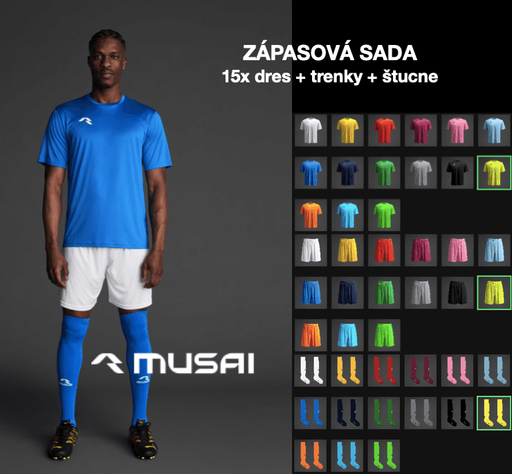 Sada 15x dres+trenky+štucne MUSAI - sadaMawiRB/4-6