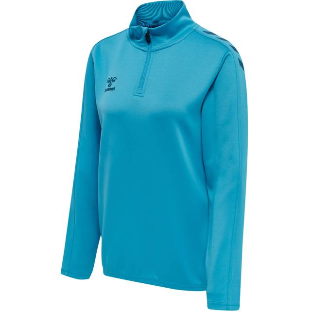 HUMMEL Dámska mikina HMLCORE XK HALF ZIP SWEAT WOMAN BLUE DANUBE - 211945-8729-XS