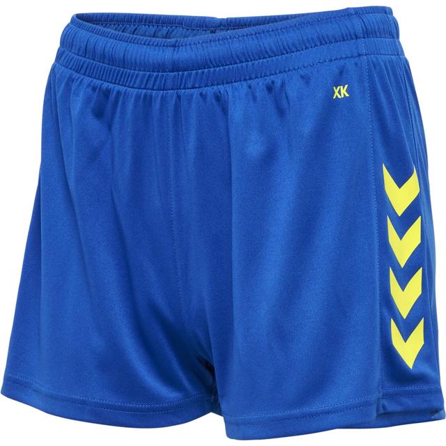 HUMMEL Dámske športové trenky HMLCORE XK POLY SHORTS WOMAN TRUE BLUE/ BLAZING YELLOW - 211468-8606-XS