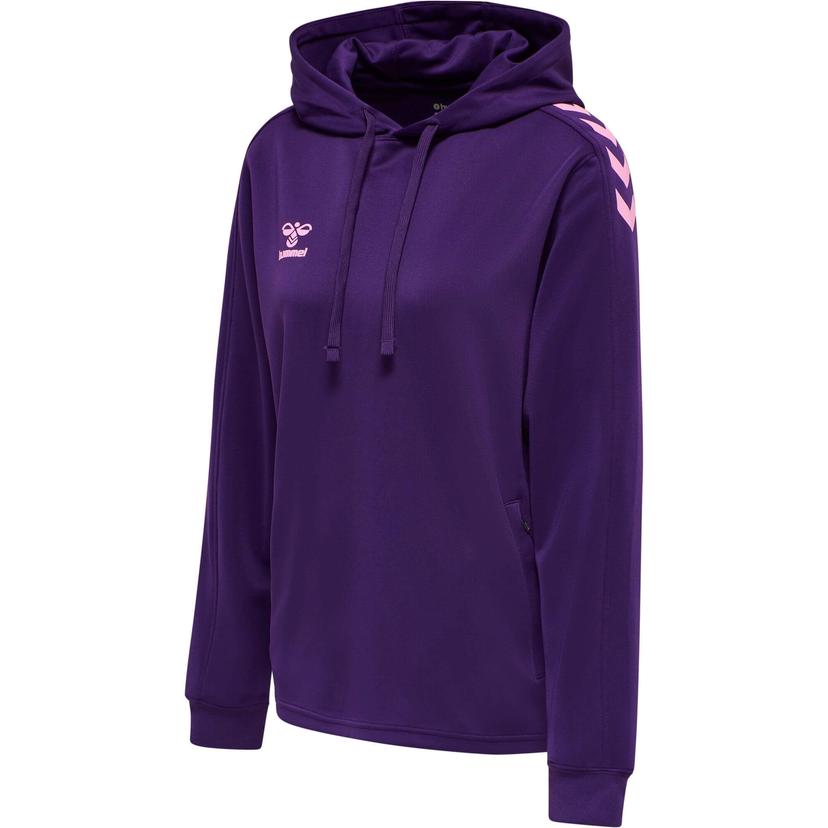 HUMMEL Dámska mikina HMLCORE XK POLY SWEAT HOODIE WOMAN ACAI - 212649-3443-XS