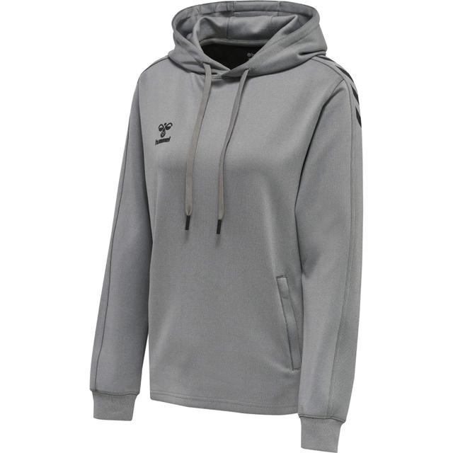 HUMMEL Dámska mikina HMLCORE XK POLY SWEAT HOODIE WOMAN GREY MELANGE - 212649-2006-XS