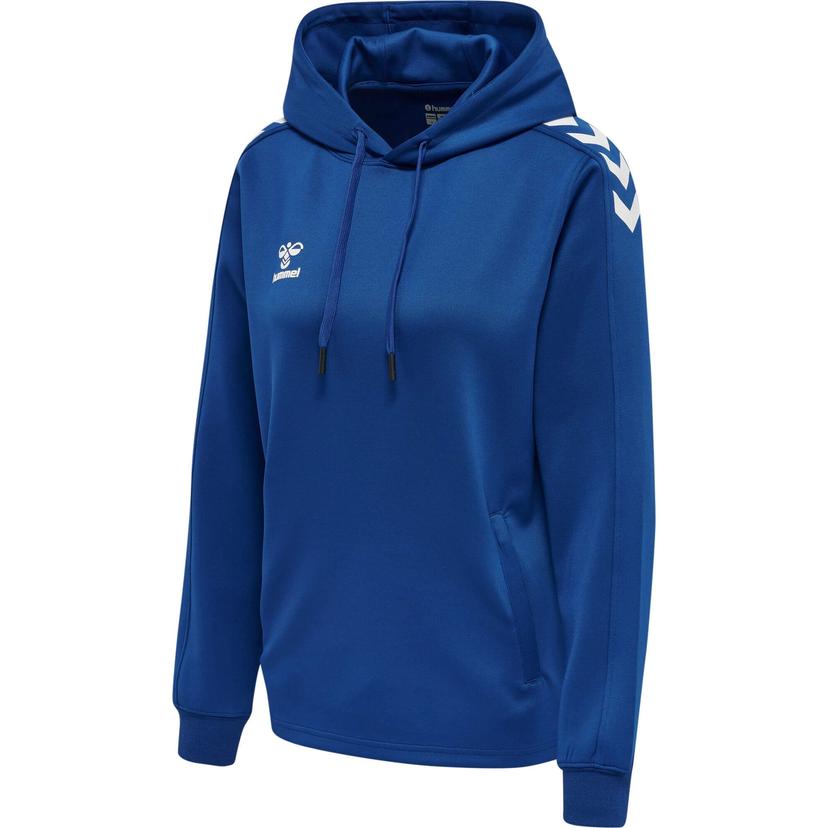 HUMMEL Dámska mikina HMLCORE XK POLY SWEAT HOODIE WOMAN TRUE BLUE - 212649-7045-XS