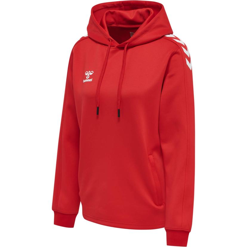 HUMMEL Dámska mikina HMLCORE XK POLY SWEAT HOODIE WOMAN TRUE RED - 212649-3062-XS