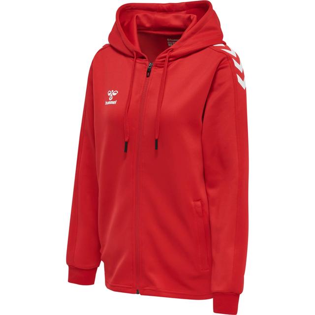 HUMMEL Dámska mikina HMLCORE XK POLY ZIP HOOD SWEAT WOMAN TRUE RED - 212650-3062-XS