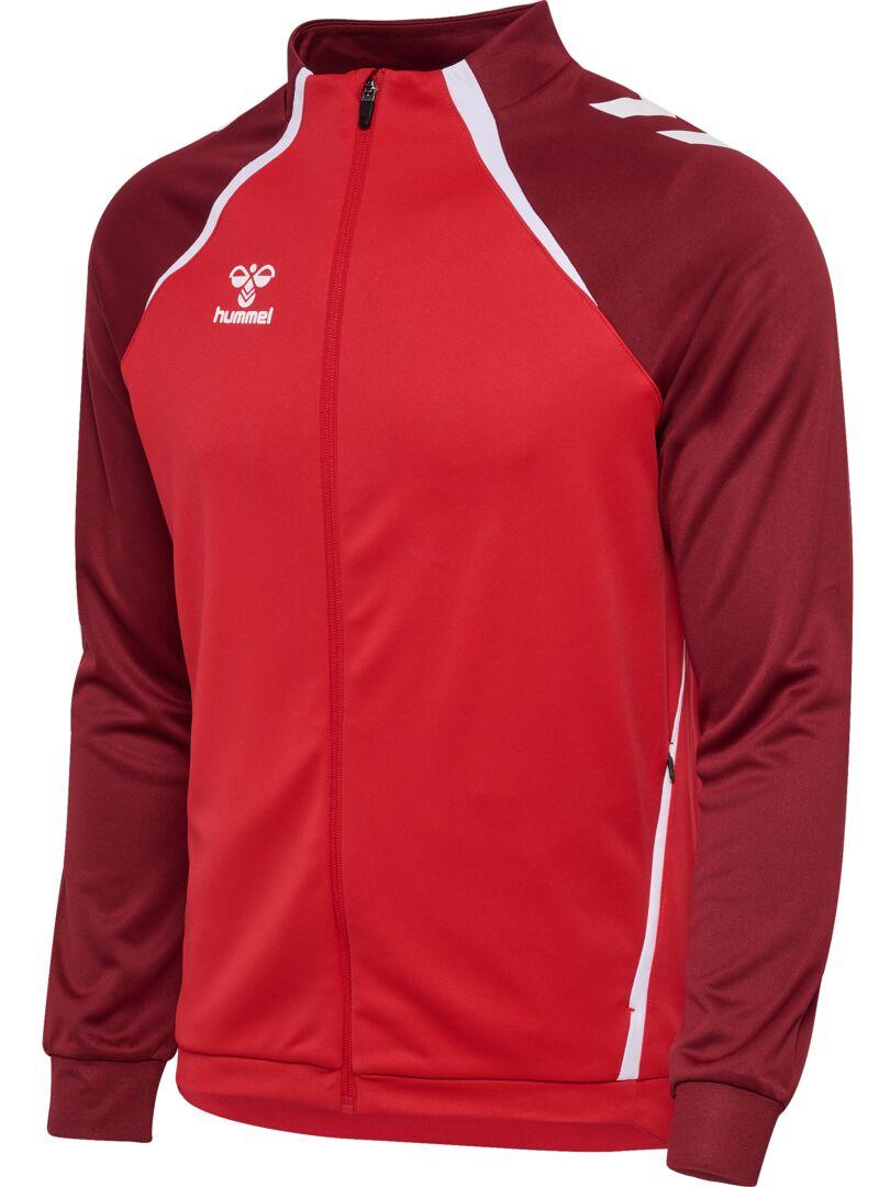 HUMMEL Mikina hmlLEAD 2.0 TRACK ZIP JACKET true red maroon - 223773-3713-116