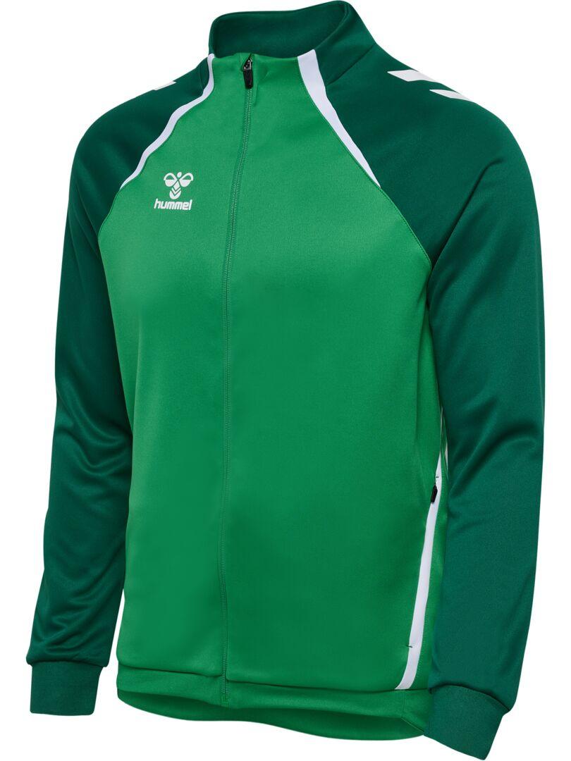 HUMMEL Mikina hmlLEAD 2.0 TRACK ZIP JACKET jelly bean evergreen - 223773-6327-116