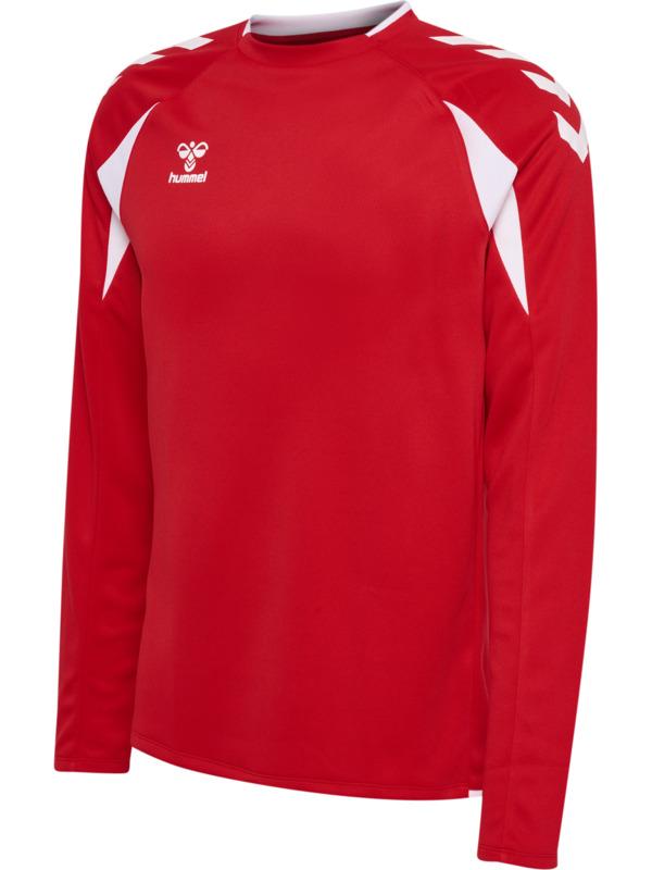 HUMMEL mikina hmlCORE 2.0 CREW NECK TRUE RED/WHITE - 230835-3946-116