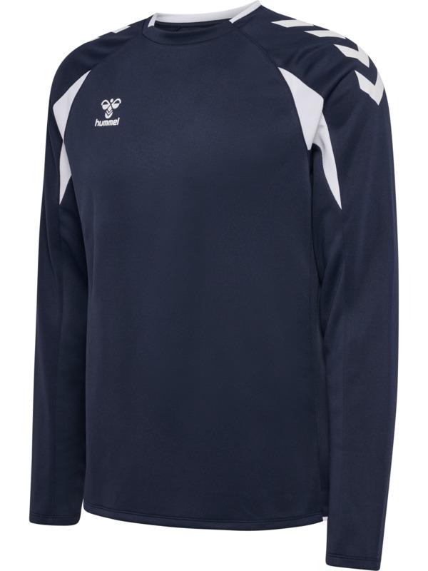 HUMMEL mikina hmlCORE 2.0 CREW NECK MARINE/WHITE - 230835-7929-116