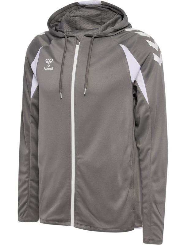HUMMEL mikina hmlCORE 2.0 ZIP HOODIE STEEL GRAY/WHITE - 230854-1299-116
