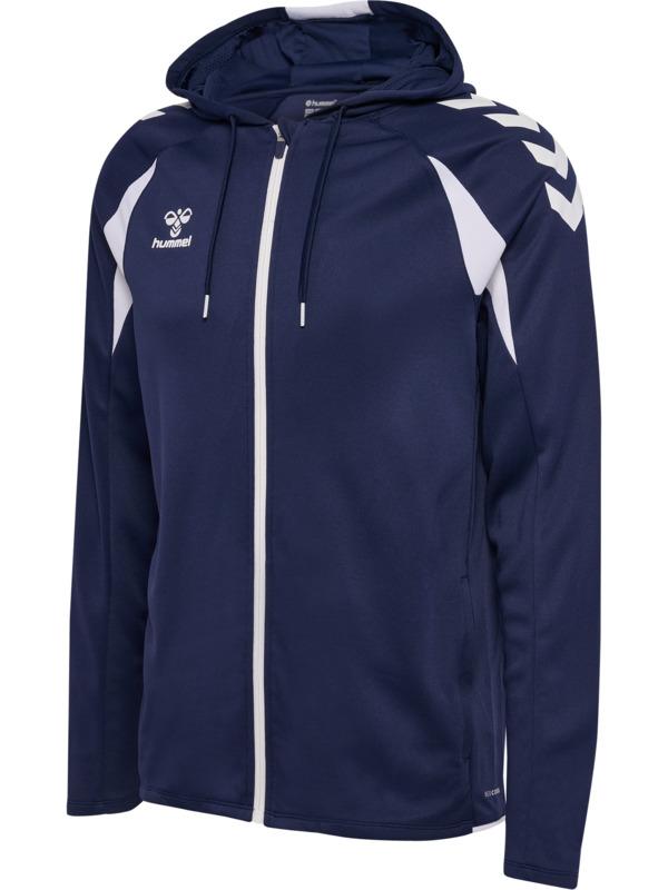 HUMMEL mikina hmlCORE 2.0 ZIP HOODIE MARINE/WHITE - 230854-7929-116
