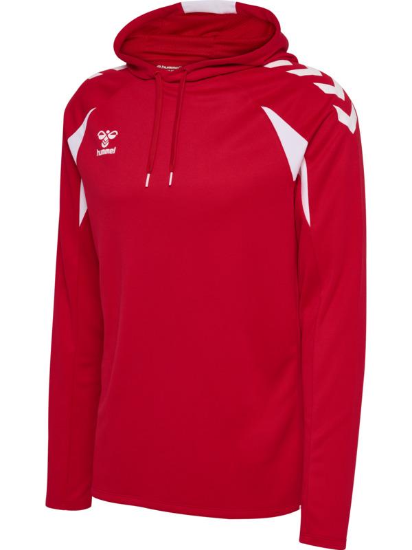 HUMMEL mikina HMLCORE 2.0 HOODIE RED/WHITE - 230856-3946-116