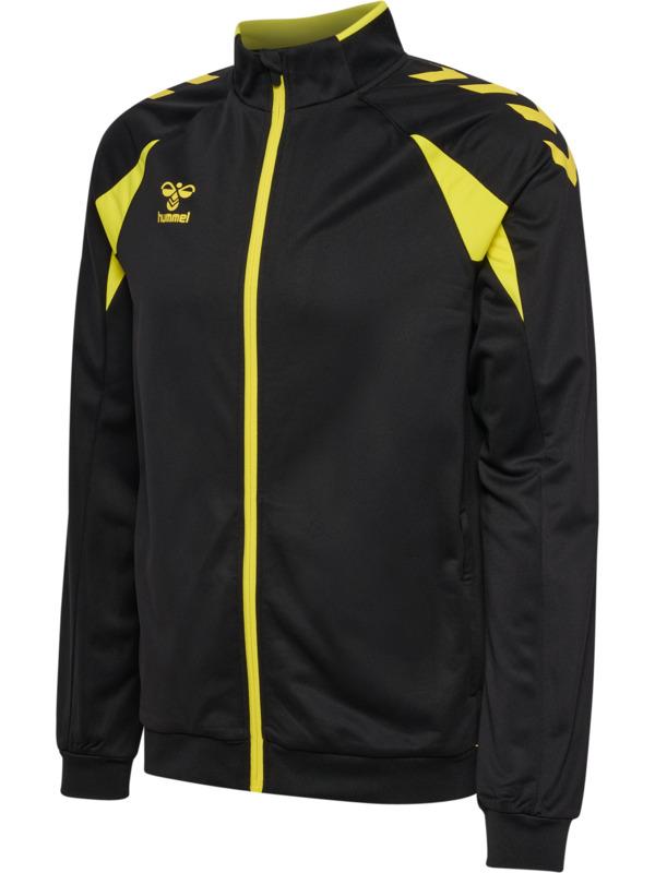 HUMMEL mikina hmlCORE 2.0 TRACK ZIP JACKET BLACK/BLAZING YELLOW - 230860-5138-116