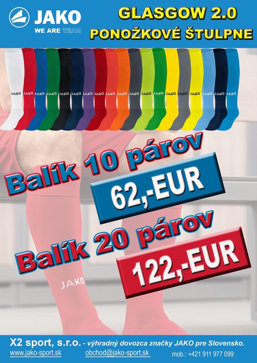 JAKO ŠTULPNE GLASGOW sada 10 ks, sada 20 ks - S38141001