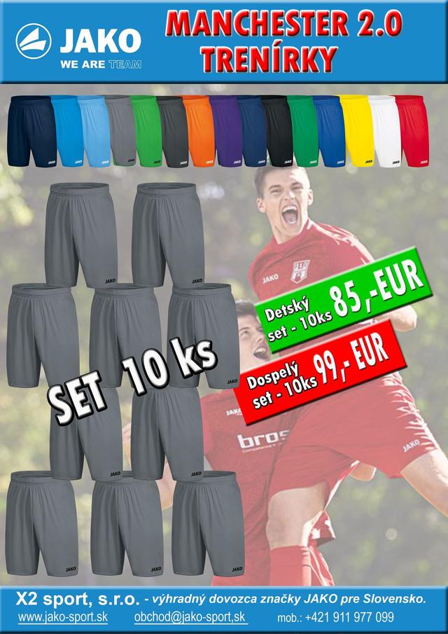 JAKO  MANCHESTER 2.0 TRENÍRKY -  sada 10 ks - S440001