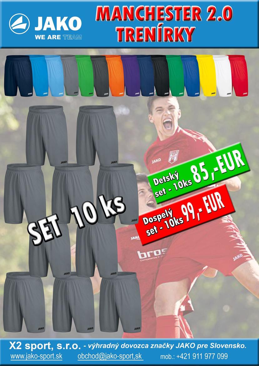JAKO  MANCHESTER 2.0 TRENÍRKY -  sada 10 ks - S440001