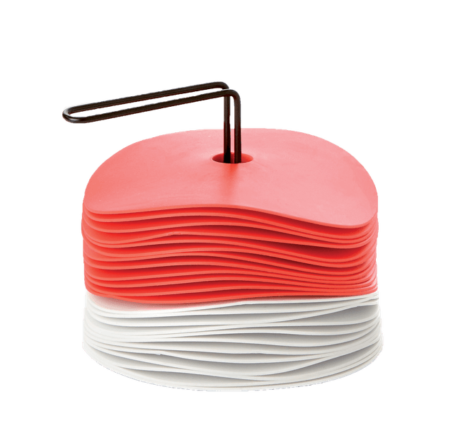 Ploché označovacie méty 24ks žltá/oranžová s držiakom - EN4241