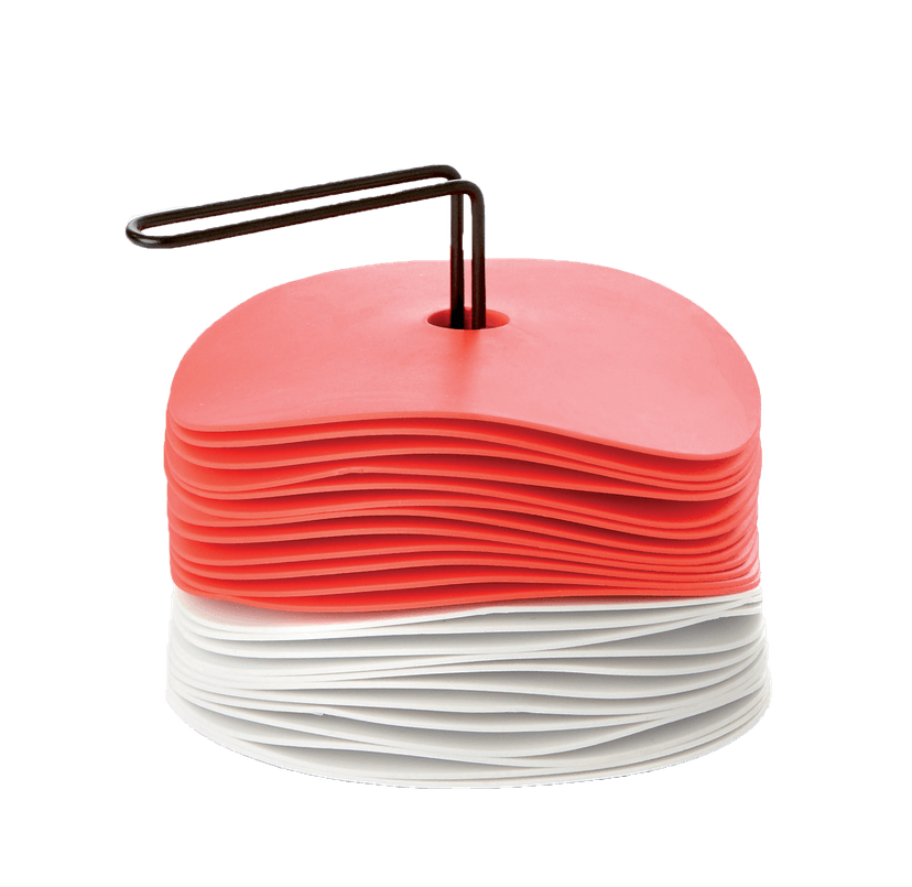 Ploché označovacie méty 24ks žltá/oranžová s držiakom - EN4241