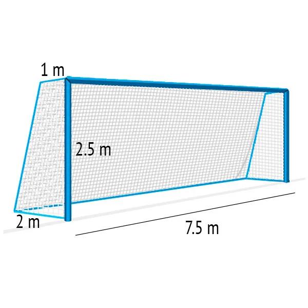 Futbalová sieť 2 mm/#100 mm. Rozmery 7,5x2,5x1x2 m - _441171