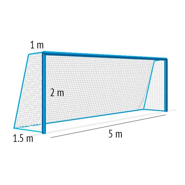 Futbalová sieť (JUNIOR) 2 mm/#100 mm. Rozmery 5x2x1x1,5 m - _441133