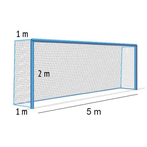 Futbalová sieť (JUNIOR) 2,5 mm/#100 mm. Rozmery 5x2x1x1 m - _441137